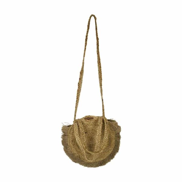 Jute Crossbody Tas Ovaal