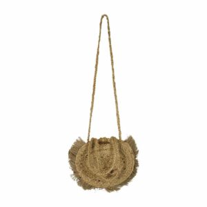 Jute Crossbody Tas Rond