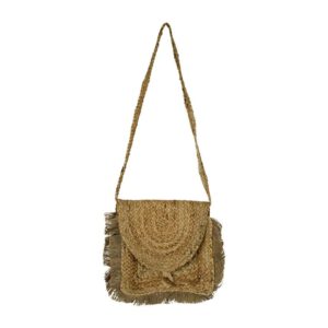 Jute Crossbody Tas Vierkant