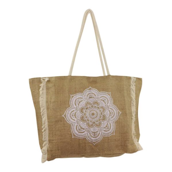 Juten Handtas met Mandala (Print)