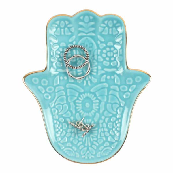 Juwelen Schaal Hand van Fatima Turquoise