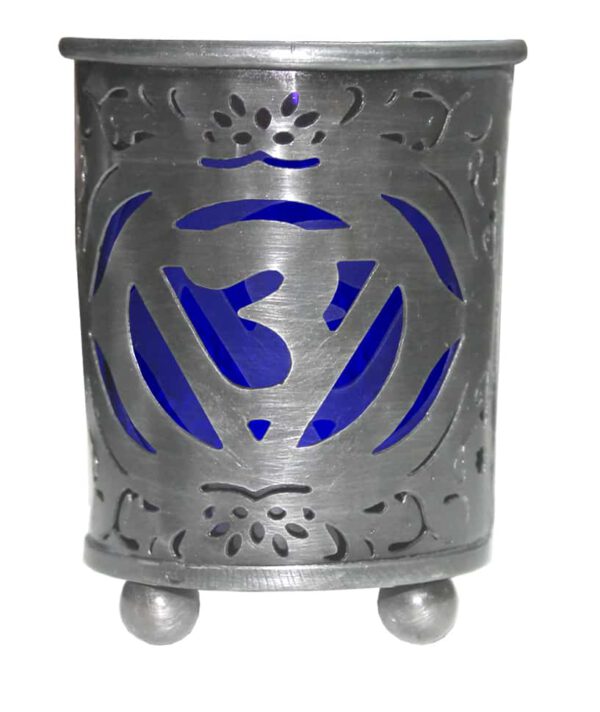 Kaarshouder Chakra - Cobalt Glass Insert - Third Eye