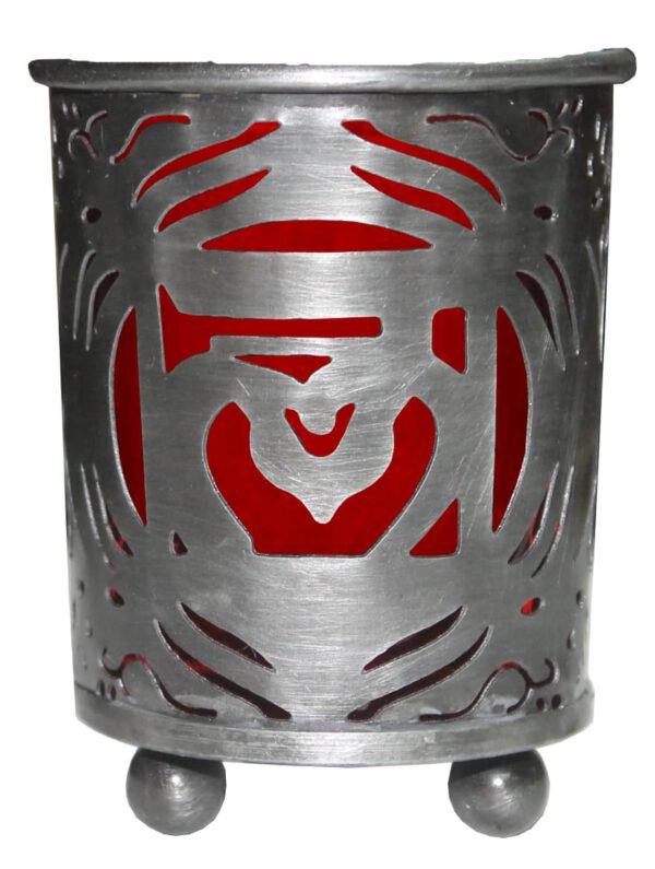 Kaarshouder Chakra - Red Glass Insert - Root