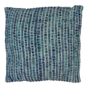 Katoenen Kussen Stripe Blauw (Met Vulling)