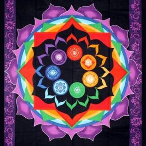 Katoenen Rainbow Chakra Kleed