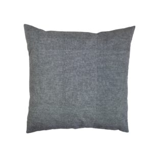 Katoenen Sierkussen Chambray Zwart (50 x 50 cm)