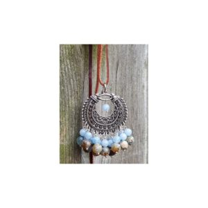 Ketting Agaat Blauw (gekleurd)