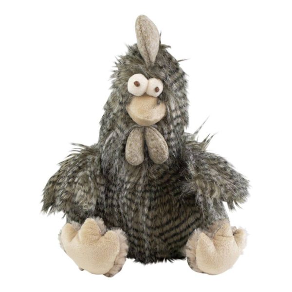 Knuffel Grijze Haan Langhaar (33 cm)