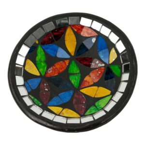Kom Mozaïek Multicolor en stukjes Spiegel (15 cm)