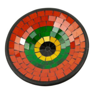 Kom Mozaïek Oranje/Groen/Geel (21 x 21 x 5 cm)