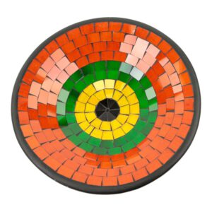 Kom Mozaïek Oranje/Groen/Geel (28 cm)