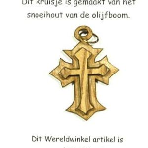 Kruisje Reliëf Olijfhout (3 cm)