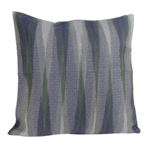 Kussen met Vulling Ikat (Grijs/Blauw/Groen)