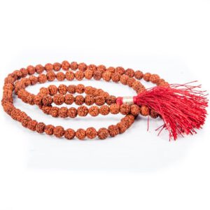 Mala Rudraksha 108 Kralen Met Rode Kwast (0