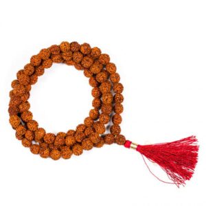 Mala Rudraksha 108 Kralen Met Rode Kwast (0