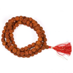 Mala Rudraksha 108 Kralen Met Rode Kwast (1