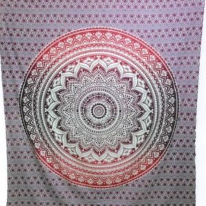 Mandala Wandkleed Vierkant Roze (228 x 228 cm)
