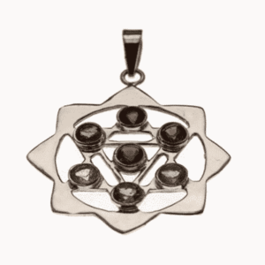 Mandala chakra hanger Zilver