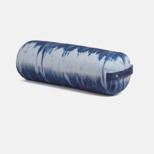 Manduka Yoga Bolster Blauw Rond - Handgeverfd - 69 x 23 cm