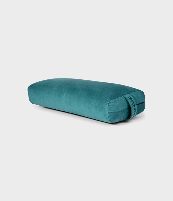 Manduka Yoga Bolster Deep Sea Rechthoekig Katoen – (Effen - Groen) –