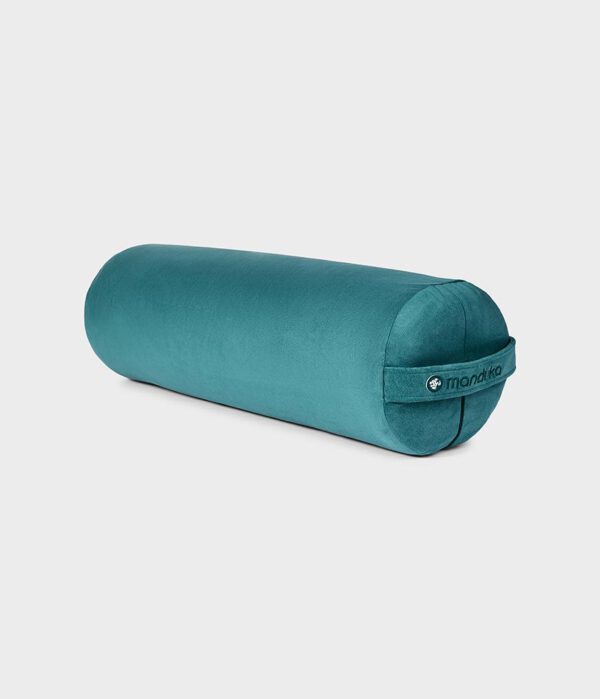 Manduka Yoga Bolster Deep Sea Rond Katoen – (Effen - Groen) – 69 x 23