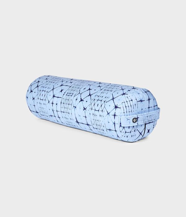 Manduka Yoga Bolster Star Dye Clear Blue Rond Katoen – (Blauw) – 69 x