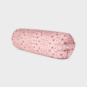 Manduka Yoga Bolster Star Dye Coral Rond Katoen – (Roze) – 69 x 23 cm