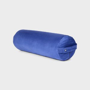 Manduka Yoga Bolster Surf Rond Katoen – (Effen - Blauw) – 69 x 23 cm