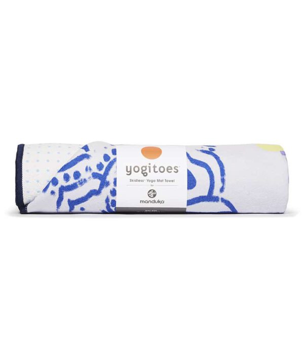 Manduka Yogitoes Skidless Yoga Handdoek – Chakra Blue - Blauw- 173 x