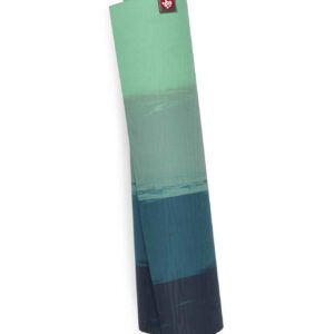 Manduka eKO Yogamat Rubber Blauw 6 mm - Storm Stripe - 180 x 61 cm