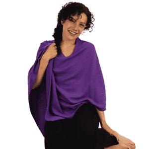 Meditatie Poncho Cashmere Paars