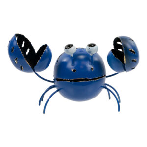 Metalen Krab Blauw (14 x 10 cm)