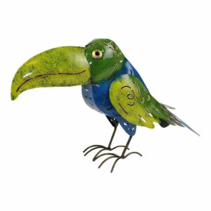 Metalen Toucan Blauw/Groen Medium