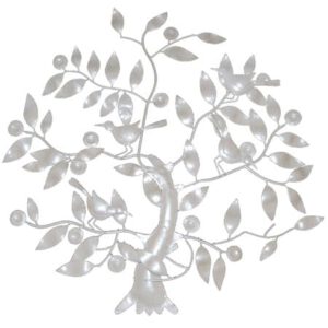 Metalen Wanddecoratie Tree of Life Wit