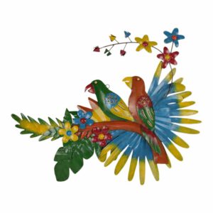 Metalen Wanddecoratie Tropische Vogels