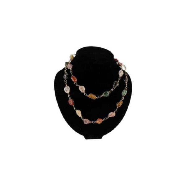 Multicolor Edelsteen Goudkleurige Ketting