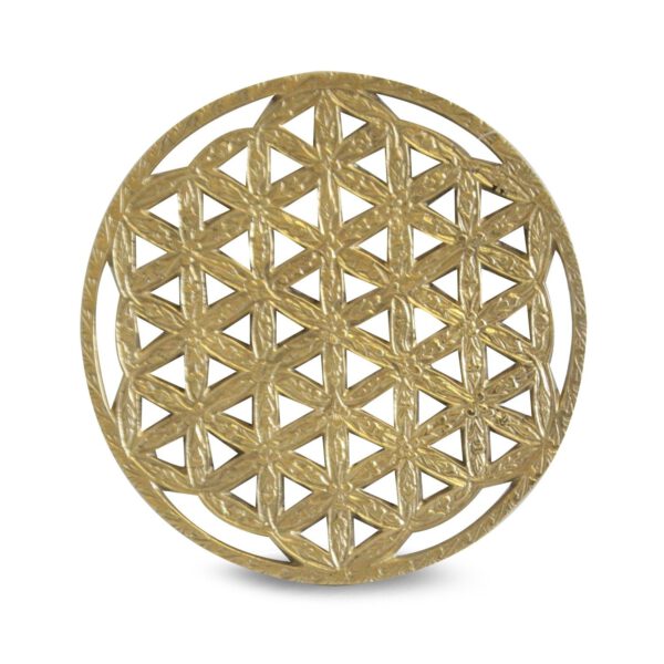 Muurdecoratie Flower of Life Messing Afwerking (15 cm)