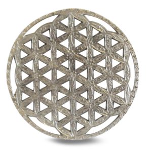 Muurdecoratie Flower of Life Nikkelen Afwerking (15 cm)