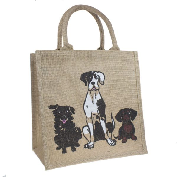 Naturel Jute Tas met Honden