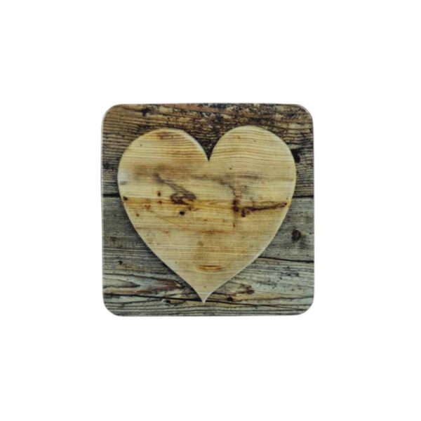 Onderzetters Hart Hout (Set van 6)