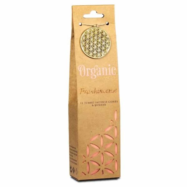 Organic Goodness Frankincense Wierookkegels + Houder (12 pakjes van 72