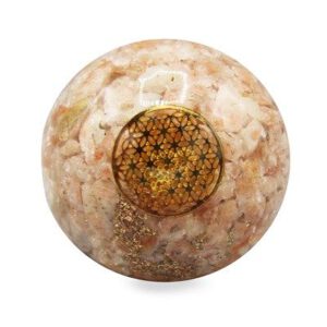 Orgone Bol Zonnesteen met Flower of Life