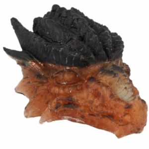 Orgonite Draken Schedel Oranje-Zwart