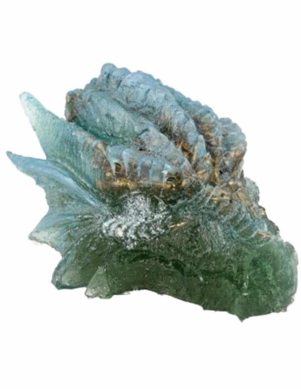 Orgonite Draken Schedel Zeegroen