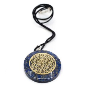 Orgonite Hanger Bloem des levens Rond Lapis Lazuli