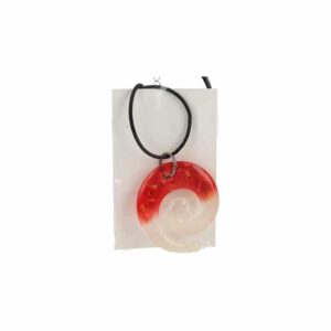 Orgonite Hanger Gedraaid Rood met Bladgoud