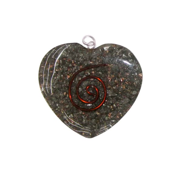 Orgonite Hanger Koperen Spiraal Hart Pyriet