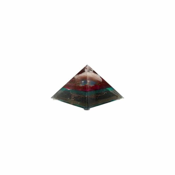 Orgonite Piramide Bergkristal/ Rozenkwarts (112 mm)