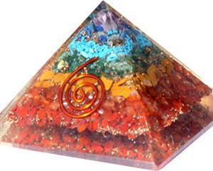 Orgonite Piramide Chakra - Koperen Spiraal - (60 mm)