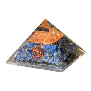 Orgonite Piramide Lapis Lazuli - Koperen Spiraal - (40 mm)